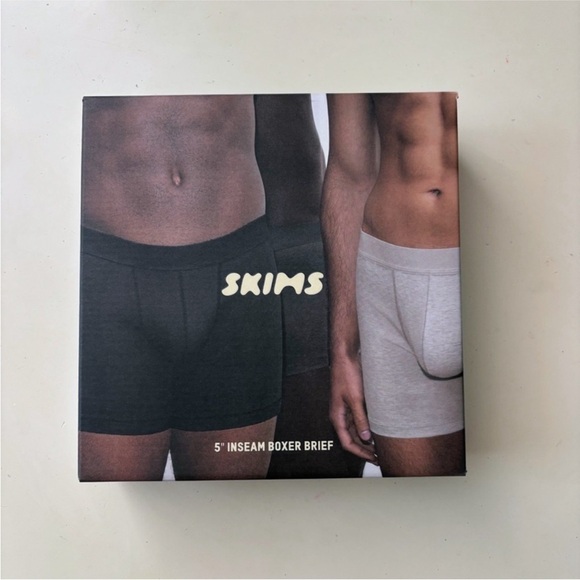 SKIMS Men’s 5” Boxer Brief 3-Pack Multi Pack Gray Size 2X New in box - Picture 4 of 9